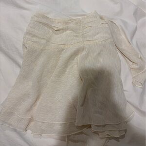 Aerie Cream Wrap Skirt